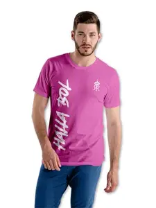 ECOLINE Clothing Mens IPL Cricket Jersey RR Sanju Samson Half Sleeve Sports Tshirt Pink