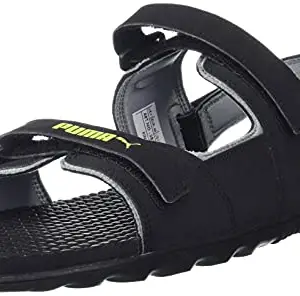 Puma Men's Unstoppable IDP Black-Quarry-Limepunch Sandal-6 UK (38139401)