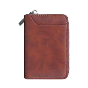 The Wallet Store Urban Hide Zipper Wallet Cardholder (Tan)