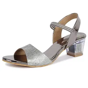 Bella Toes Women's Silver Fashion Heels Sandals - 4 UK