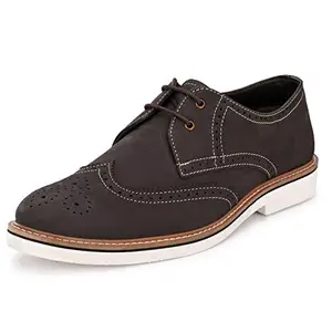 Burwood Men BWD 340 Brown Leather Formal Shoes-9 UK (43 EU) (BW 341)
