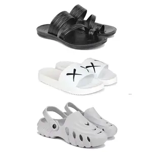 DRACKFOOT Men's Sandals | Lightweight Wear| Stylish & Easy to Wear For Men'S GRT-SAN-(COMBO-3)-3152-3029-3139-10