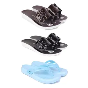 Women's Comfortable Sandal,Casual Lightweight Sandal for Everyday Wear | CL-(COMBO-3)-1987-1989-1976-5-EURO-36