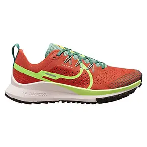Nike Womens W React Pegasus Trail 4-Dj6159-801-7.5-Mantra Orange/Ghost Green-Enamel Green,Running