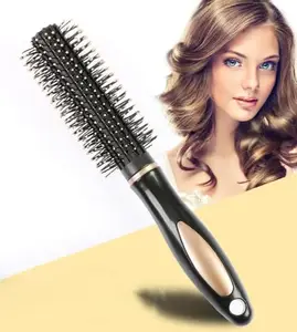 Aternal Curling Hair Brush Round Bristle Roller Brush Circular Hairbrush Curling Hair Drying Blow Drying Styling Adding Volume Shine Long Handle Hairdressing Bristle Brush For Women Wet Dry Hair