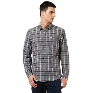 Wrangler Men's Regular Fit Shirt (WMSH006762_Grey