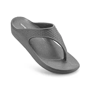 HOPPA - ALICE FLIP-FLOP - Women's Lightweight Classic Flip-Flop I HOPP Tech R-eva Material I Superior Bounce I Stylish & Anti-Skid I Waterproof I Recyclable & eco-Friendly (DARK GREY, UK Footwear Size System, Adult, Women, Numeric, Medium, 5)