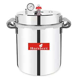 Harriers Big Pressure Cooker 40 Liter with Outer Lid Aluminum Pressure Cooker price in India.