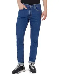 Levi's Men's Light Indigo Tapered Fit Mid Rise Jeans