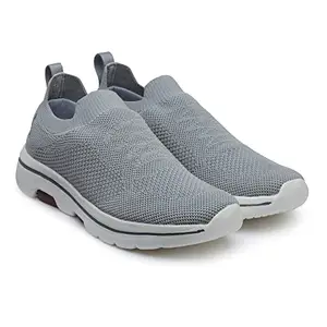 Action Athleo ATG-624 Men's Light Grey Mesh Breathable/Lightweight/Comfort/Walking/Gym/Outdoor/Trendy Running Shoe