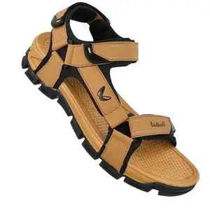 WALKAROO WC4404 Mens Casual and Regular Wear Fashion Sandals - Tan