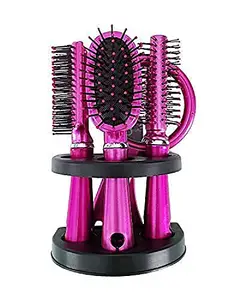 Professional Home and Salon Use Hair Brush and Comb with Hand Mirror for Men and Women