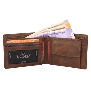 Keviv Leather Wallet for Men - Brown (GW202-BR2)