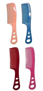 Sidhav Handle Hair Comb Elevate Your Hair Care Routine With Our Handle Hair Comb. Stylish, Ergonomic Design For Comfortable Use (Pack Of 4)