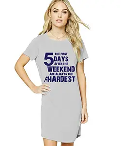 Stylish Cotton Blend Printed T-Shirt for Women | Casual Wear | Soft & Comfortable Fabric | Trendy Short Sleeve (Grey_Medium_Pack of 1)#6571