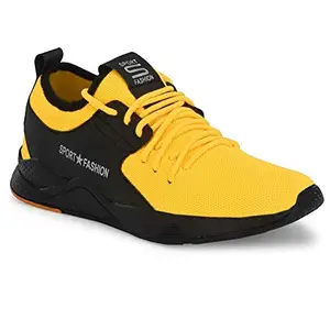 Shoefly Men's Yellow (9326) Casual Sports Running Shoes 6 UK