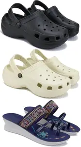 BERSACHE Extra Soft Classic Casual Slippers for Women with Regular wear | Ultra Soft & Flexibility Technology | Combo(P)-7068-7067-1947 Multicolor