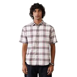 WROGN Men's Pure Cotton Shirt | Checkered | Comfort Fit