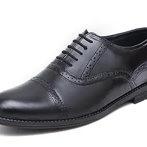 ARAMISH Man Black Genuine Leather Formal Derby Oxford Shoes - 6 UK