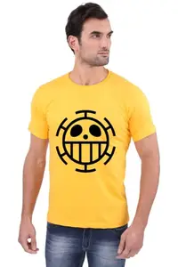 Anime Tshirts Men , Trafalgar Law Tshirt (Large, Yellow)