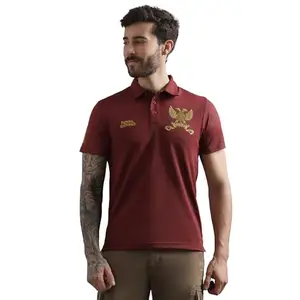 Royal Enfield 61st Cavalry Polo T-Shirt (Size: 2XL)-TSO230054-DEEP RED