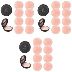 PALAY® 4 Pairs Nipple Covers Silicone Pasties for Breast Breathable Reusable Adhesive Pad Invisible Cover for Evening Gown Party Dress Off Shoulder Dress 3 PCS