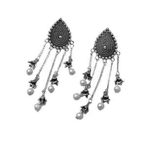 Pearl Drop Earrings For Women Silver Plated Jewellery Gift For Girl
