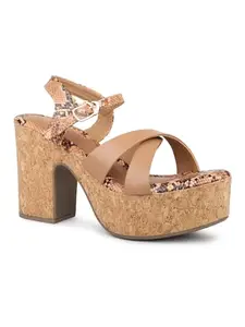 Inc.5 Women Beige Solid Platform Heels