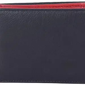 Vihaan Men Black Pure Leather Wallet 7 Card Slot 2 Note Compartment