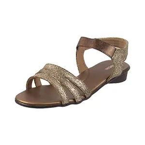 Mochi Womens Synthetic Antic Gold Sandals (Size (5 UK (38 EU))