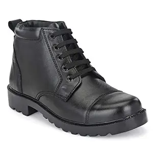 SHOE DAY Leather Police Shoes for Men OX30007 Black