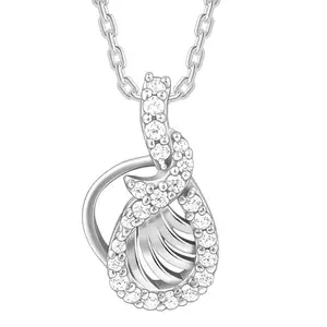 GIVA 925 Silver Wave Knot Pendant With Link Chain| Necklace to Gift Women & Girls | With Certificate of Authenticity and 925 Stamp | 6 Months Warranty*