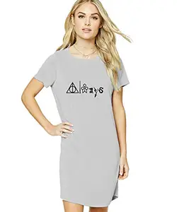 Stylish Cotton Blend Printed T-Shirt for Women | Casual Wear | Soft & Comfortable Fabric | Trendy Short Sleeve (Grey_Medium_Pack of 1)#8386