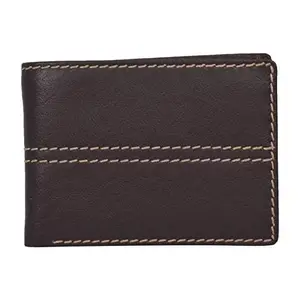 Leatherman Fashion Genuine Leather Brown Color Unisex Wallet(3 Slots)