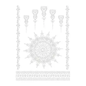 VANVATI Flower & Bracelet With Mandala Mehndi Stivcker Design For Women & Girls