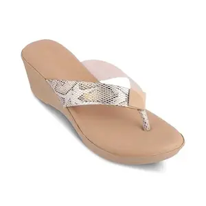 tresmode 240-SLEDGE Beige Women Casual Wedge Sandals EU/39 UK/6