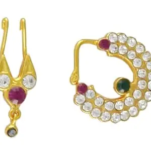 Generic Deity Jewellery Stone Nathu Bulaki Nose Pins (78042M-AA) 0.25g