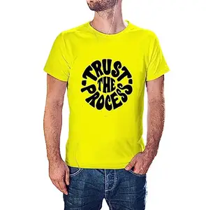 Trust The Process 100% Cotton Round Neck Graphic Printed T Shirt for Men Women, Motivational Tshirt, Quotes t Shirts Women, Printed tee 246