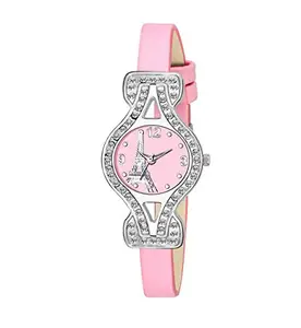 HORCHIS Amazin Pink Dial & PU Strap Analog Watch for Girls & Women