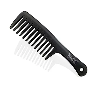 Scarlet Line Plastic Wide Tooth Styling Detangler Shower Shampoo Comb for Wet, Dry, Curly, Straight, Thick, Short, Long Hair for Men Women Kids