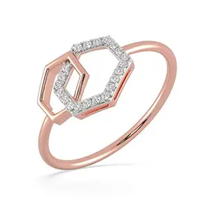 Malabar Gold & Diamonds Malabar Gold and Diamonds 18k (750) Rose Gold and Diamond Ring for Women