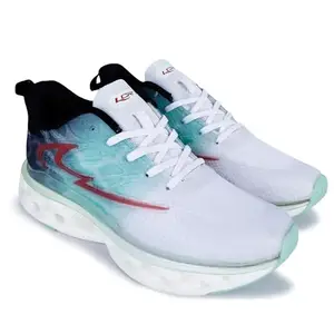 Lancer Mens NAVIGATOR-27WHT-AQUA White Running Shoe, 6