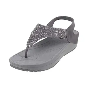 Metro Women Grey Synthetic Sandals,EU/39 UK/5 (35-4781)