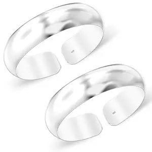 LeCalla Women's Beautiful Classic Toe Ring in 925 Sterling Silver BIS Hallmarked Jewelry