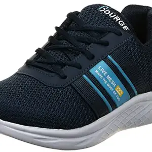 Bourge Men's Loire-341 Navy and Sky Running Shoes-9 UK (43 EU) (10 US) (Loire-341-09)