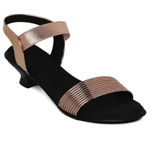 Stepee Trendy Slingback Ankle Strap Open Toe Casual Women's Pink Block Heel Sandal
