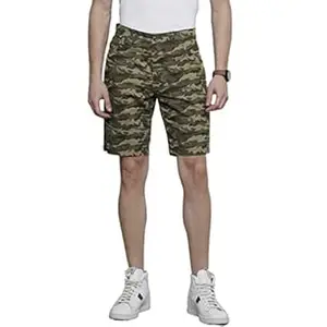 The Indian Garage Co Men Slim Fit Solid Mid-Rise Chino Shorts