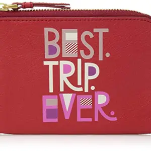 Fossil RFID Passport Zip Around Red Card Case (SLG1209621)