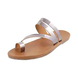 Mochi Women's Gold Outdoor Sandals-8 UK (41 EU) (32-9184)