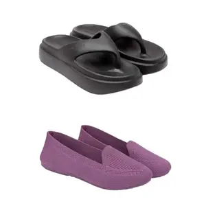 SPORTER Extra Soft Classic Casual wear with Ultra Soft Flexibility Technology Heels for Women's/Girl's(6109+2016) Multicolor